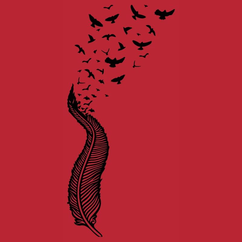 Large feather from which many birds fly