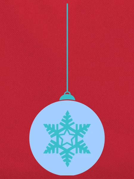 Weihnachtskugel Schneeflocken Blau Ornament