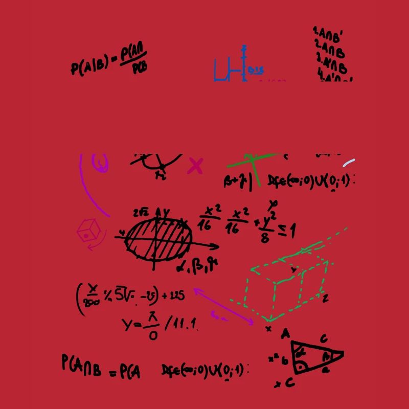 Math Complex Mathematical blackboard with formulas