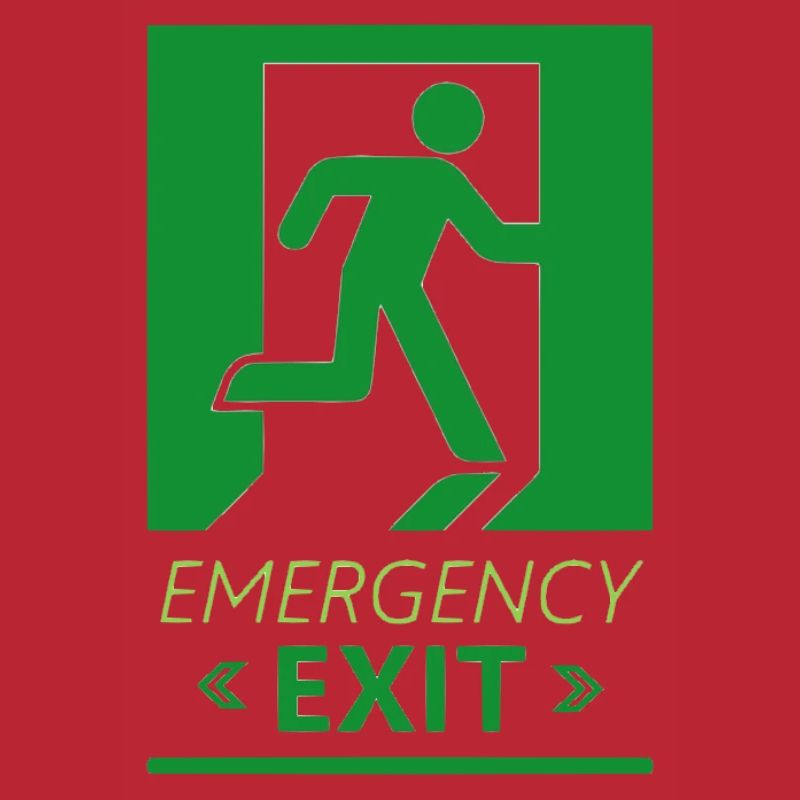 Emergency Exit Basic Green