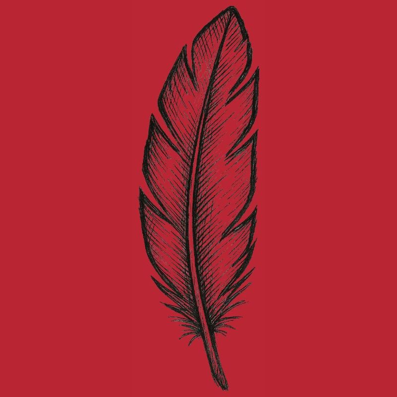 Black glitter feather with texture