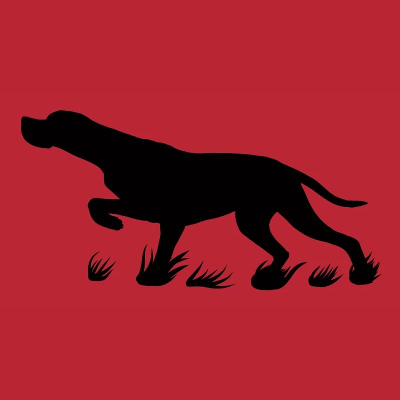 schwarzer Pointer vorstehend