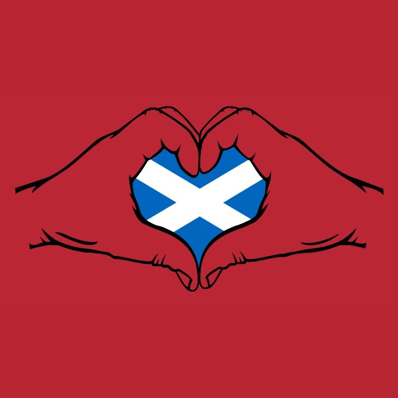 Drapeau de l’Écosse en forme de coeur