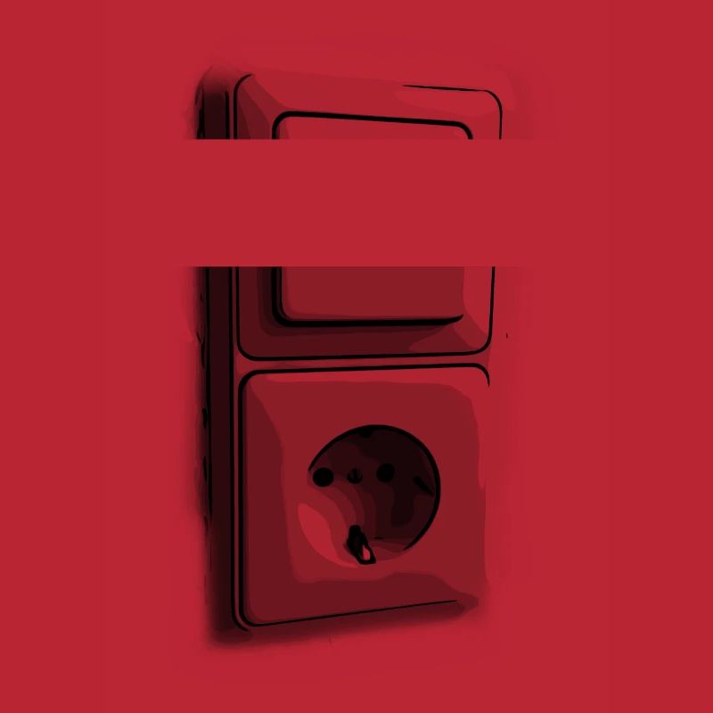 Retro light switch socket transparent