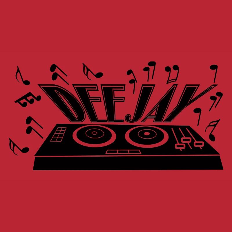 Deejay avec platine et tons