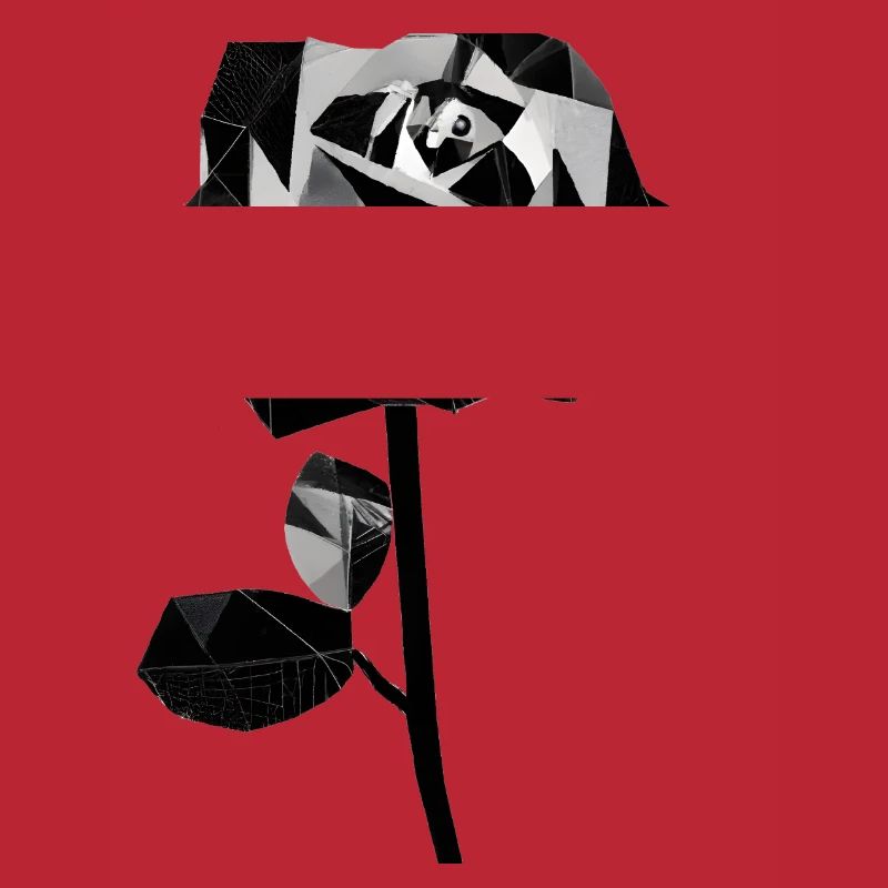 Polygone schwarze Rose