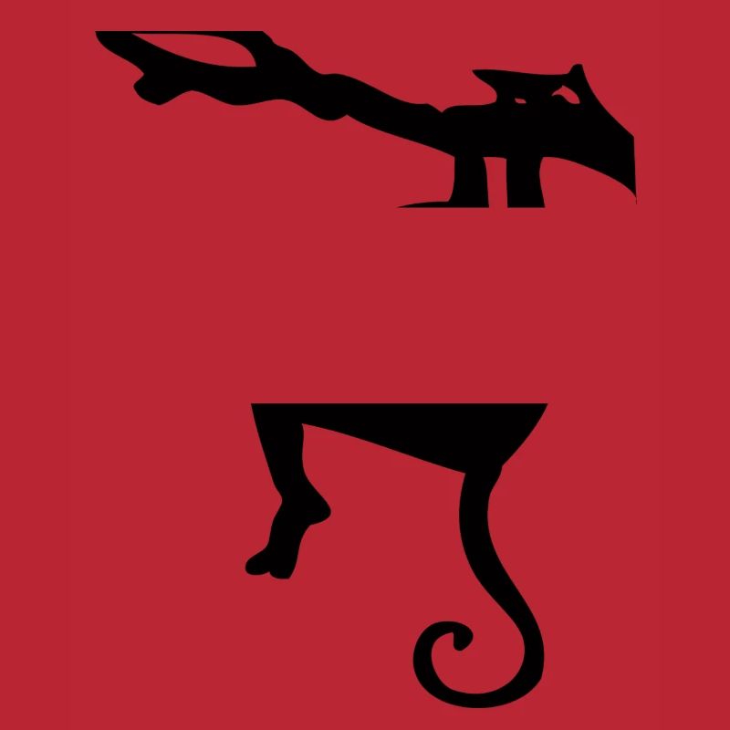 Climbing monkey silhouette