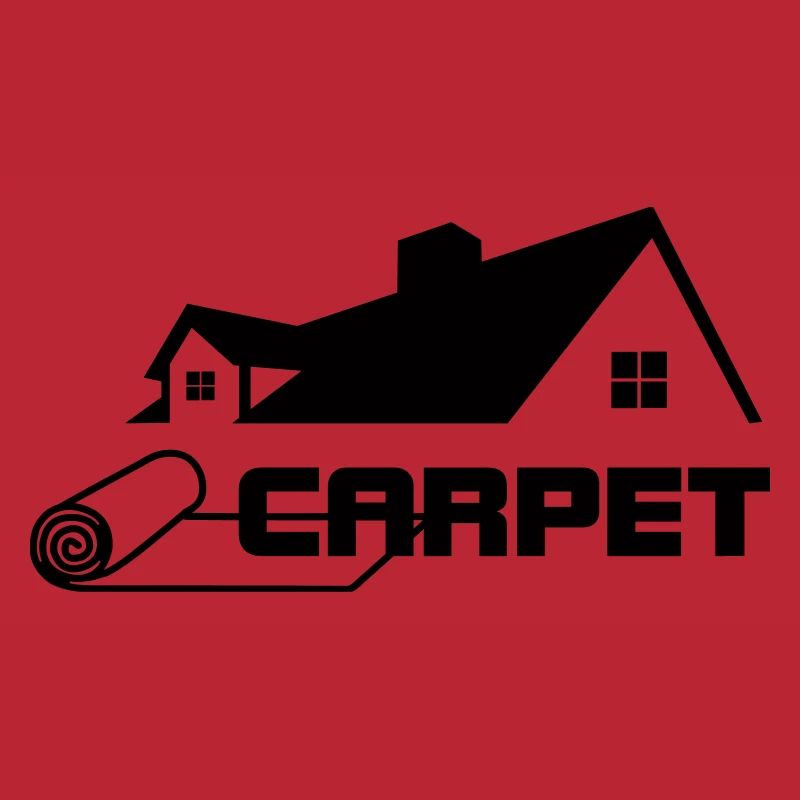Teppichrollen Logo mit Haus