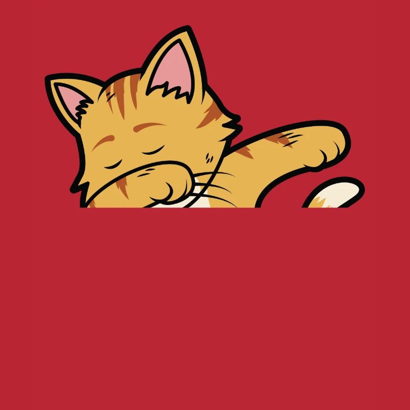 Cat Dabbing Dancing Cool Figure de danse de chat