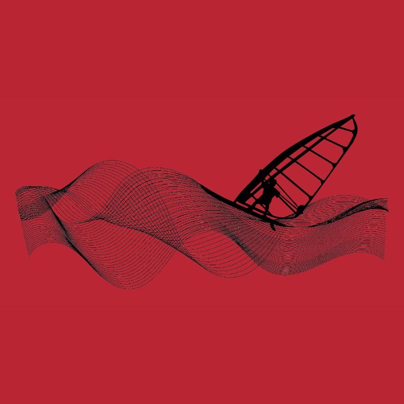 Windsurfer on wave structure