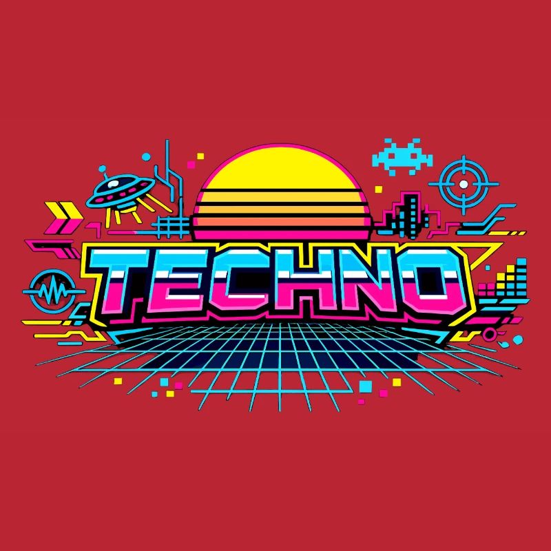 Neon Techno Horizont