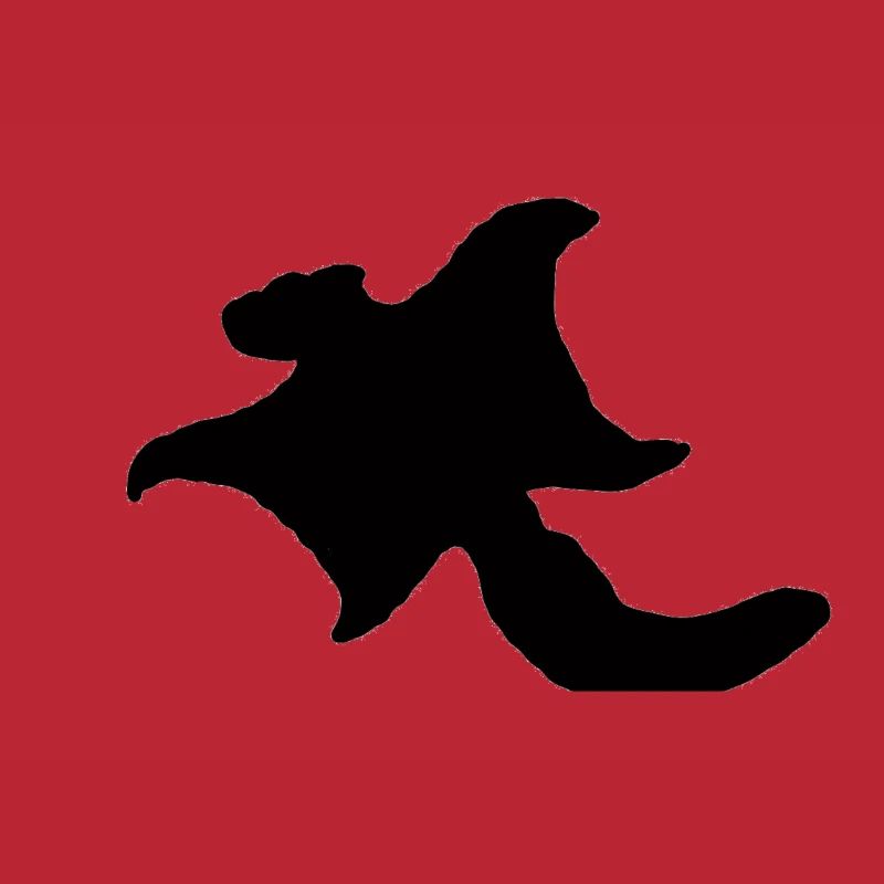 Flughörnchen (Logo groß, schwarz)