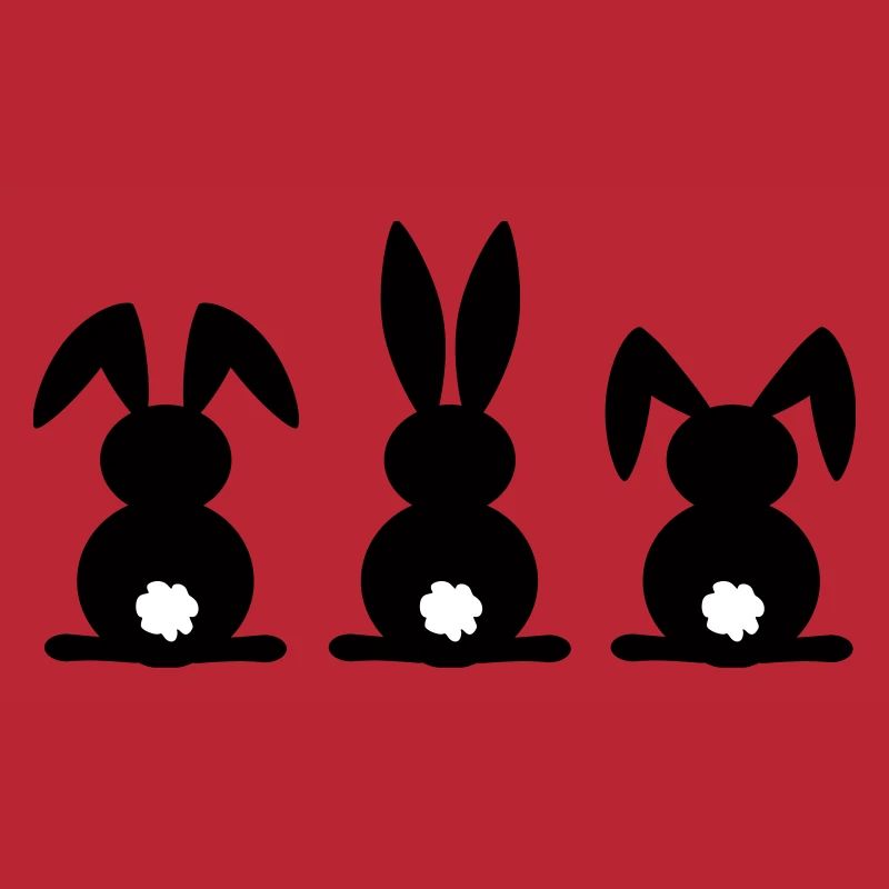 Rabbit silhouette. Happy Easter or Easter party. Egg.
