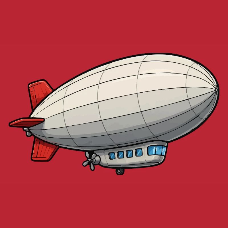 Zeppelin de dessins animés de dirigeables