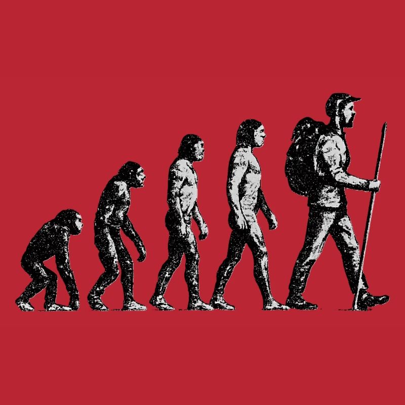 Evolution zum Wandersmann Grunge Design