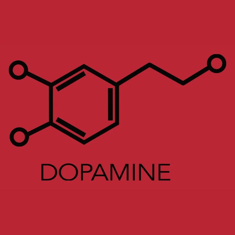 Dopamine Molecule Minimalist Science Design
