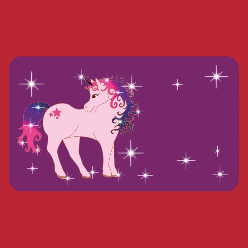Fantasy Einhorn mit Sternchen - lila 