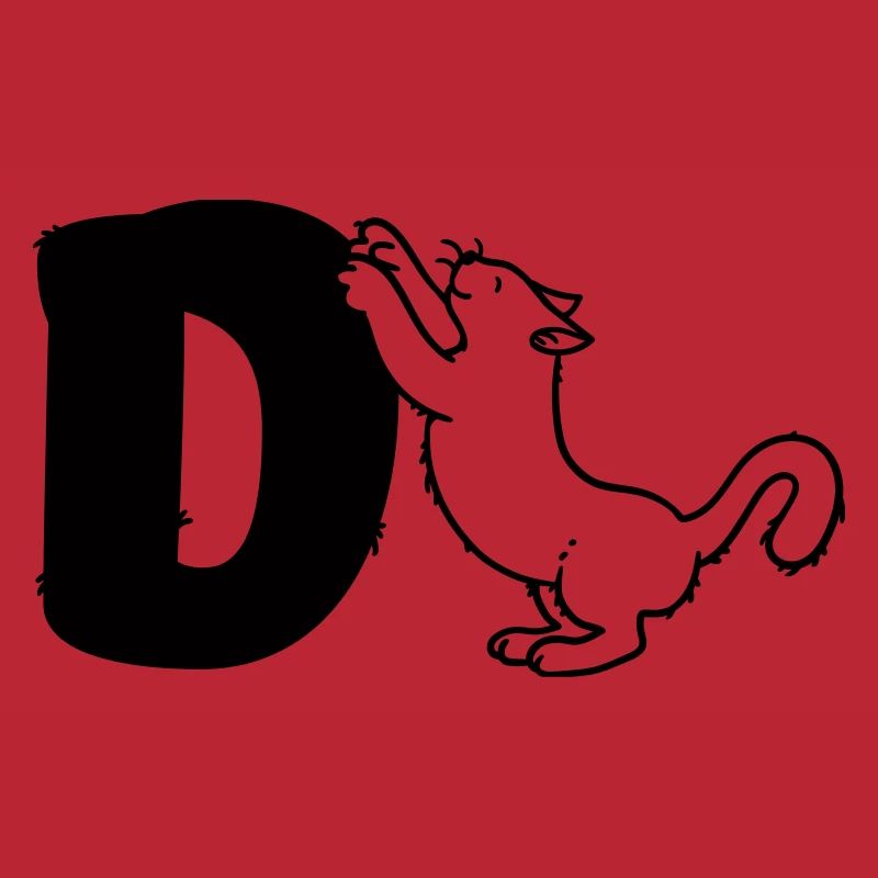 Katze Buchstabe D