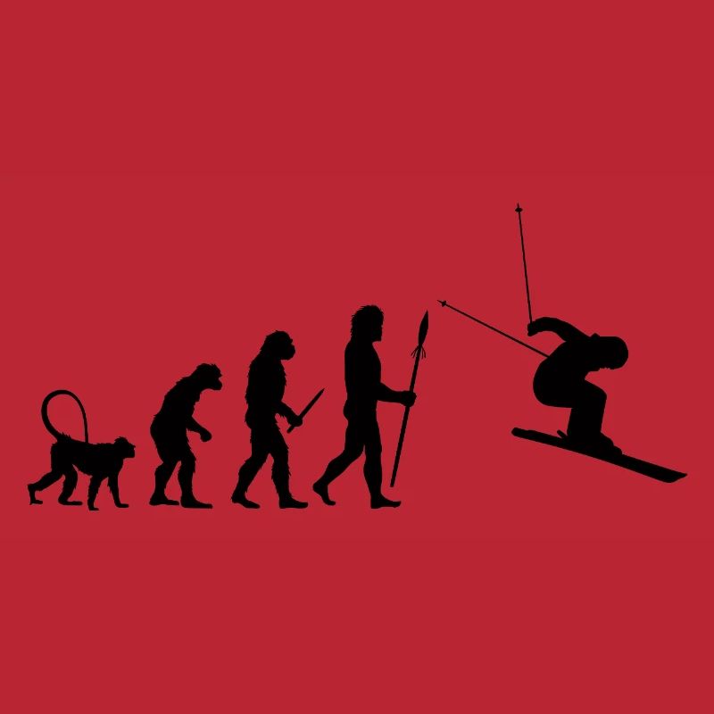 Skifahrer Evolution