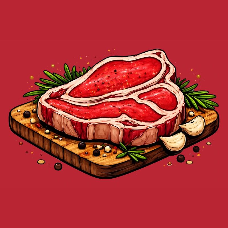 Saftiges Steak Illustration