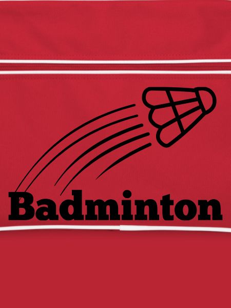 Badmintontext mit hochfliegendem Shuttle