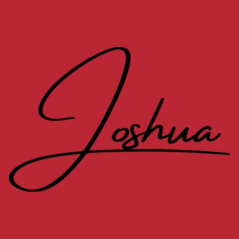Joshua Name - Elegant Cursive Script