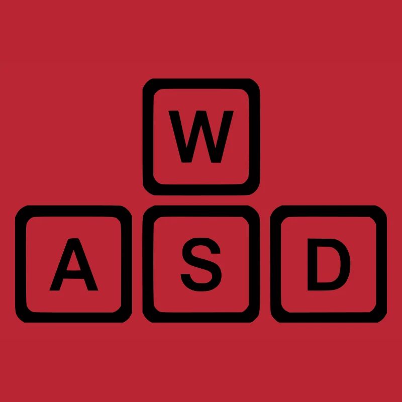 WASD Keys PC Gaming Nerd Vector