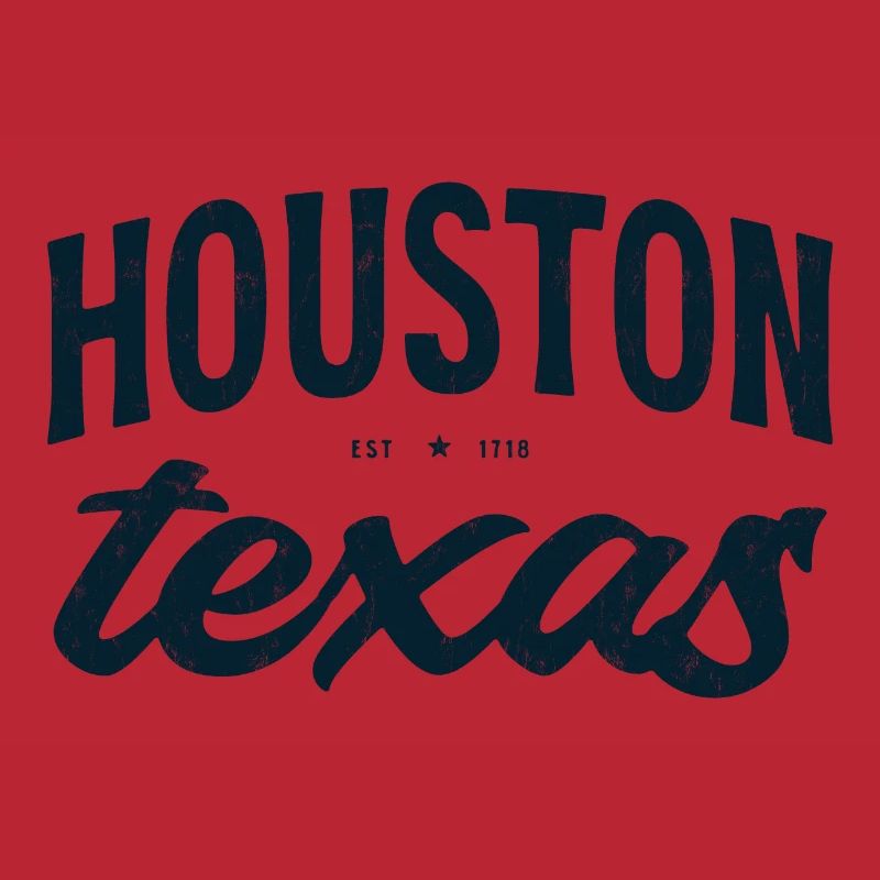 Houston Texas Script Emblem Tee