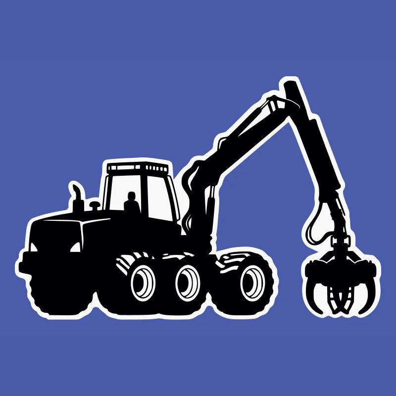 Silhouette de moissonneuse