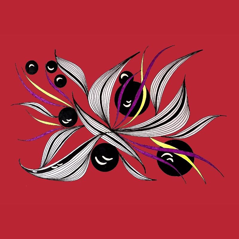Black and White Flower Beam Pattern