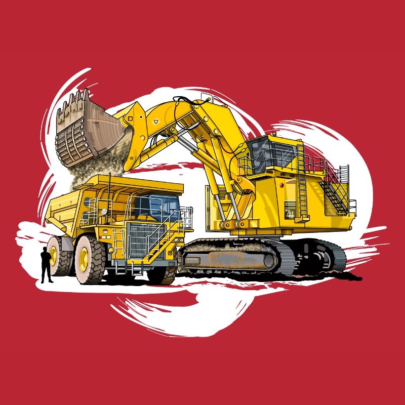 Mega machines on the construction site