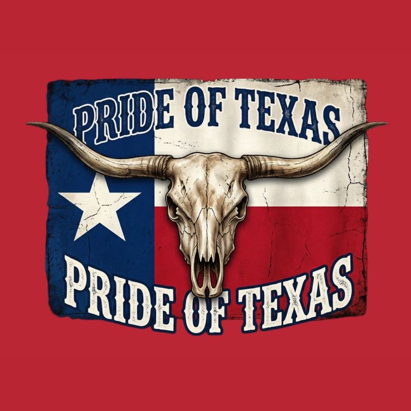 Texas Pride Hörner-Schädel