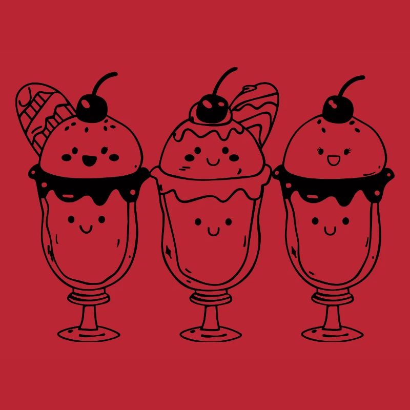 Cartoon Eisbecher