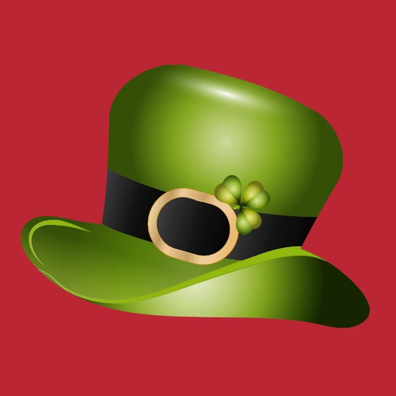 Haut-de-forme vert avec trèfle – Saint Patrick