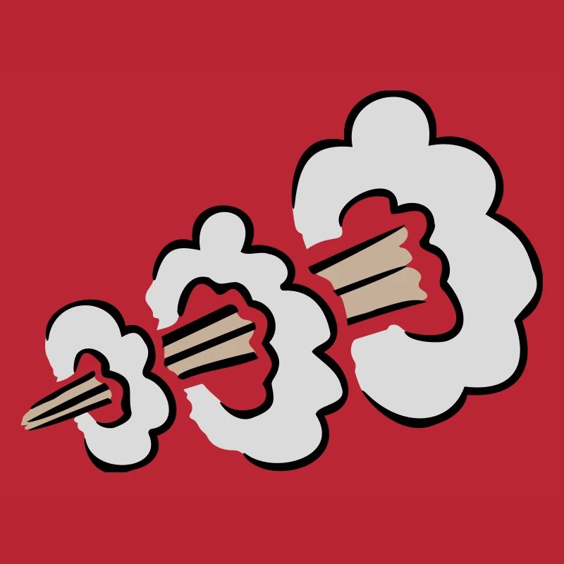 Lauter Furz Explosion Lustig Klohumor Comic Wolke