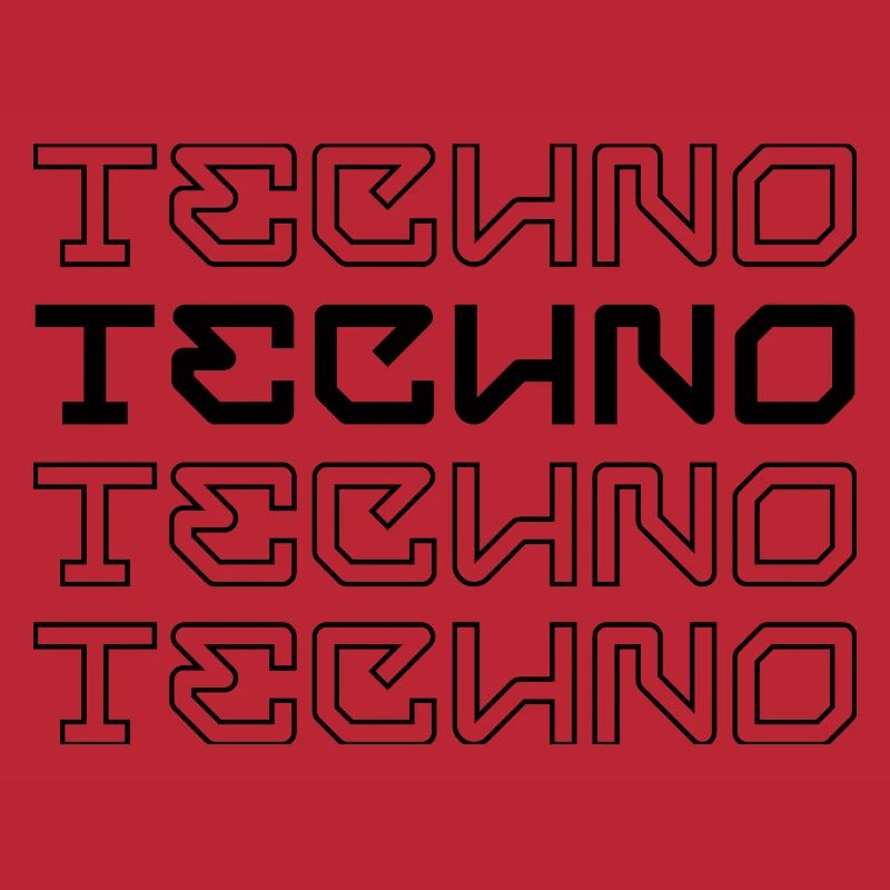 Conception de logo en typographie techno-moderne