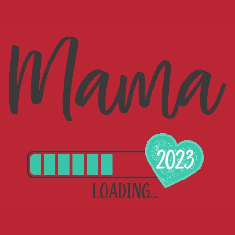 Mama Loading 2023 Herz Junge Werdende Mama