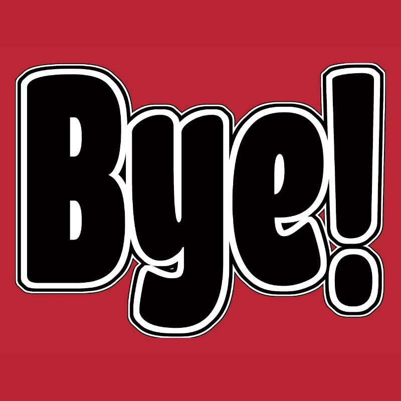 Bye!. Cheerful expression