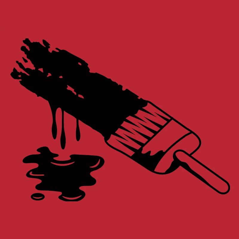 A brush and dripping paint