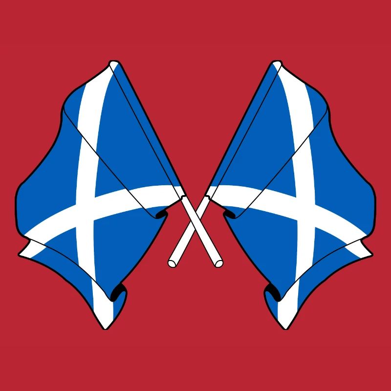 Deux drapeaux croisés de l’Ecosse