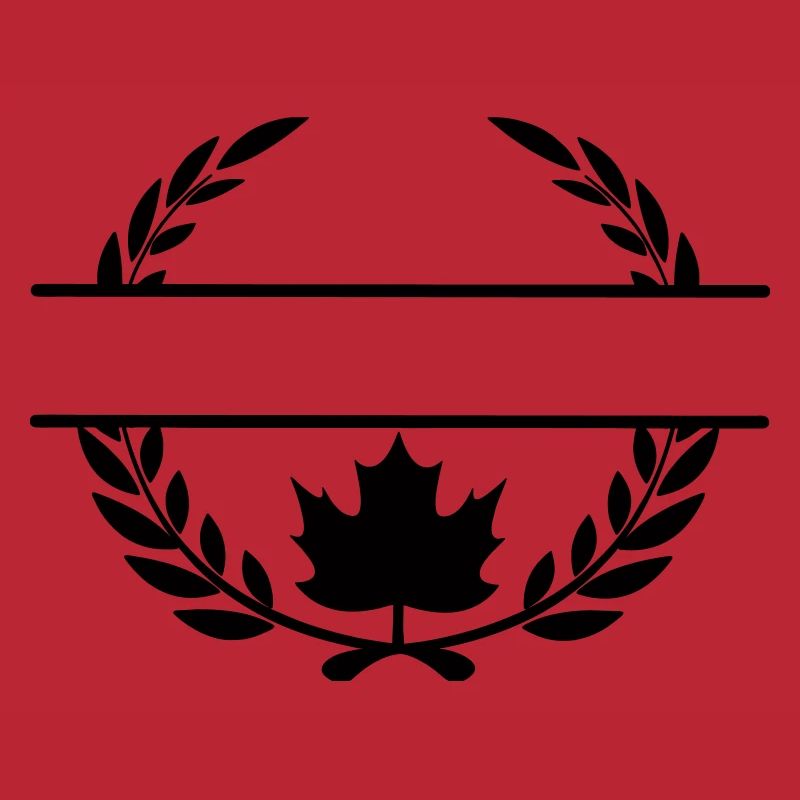 Canada maple leaf laurel wreath