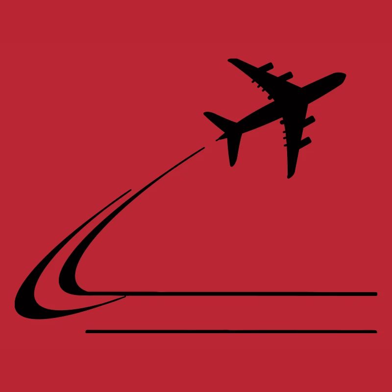 Flying away from plane
