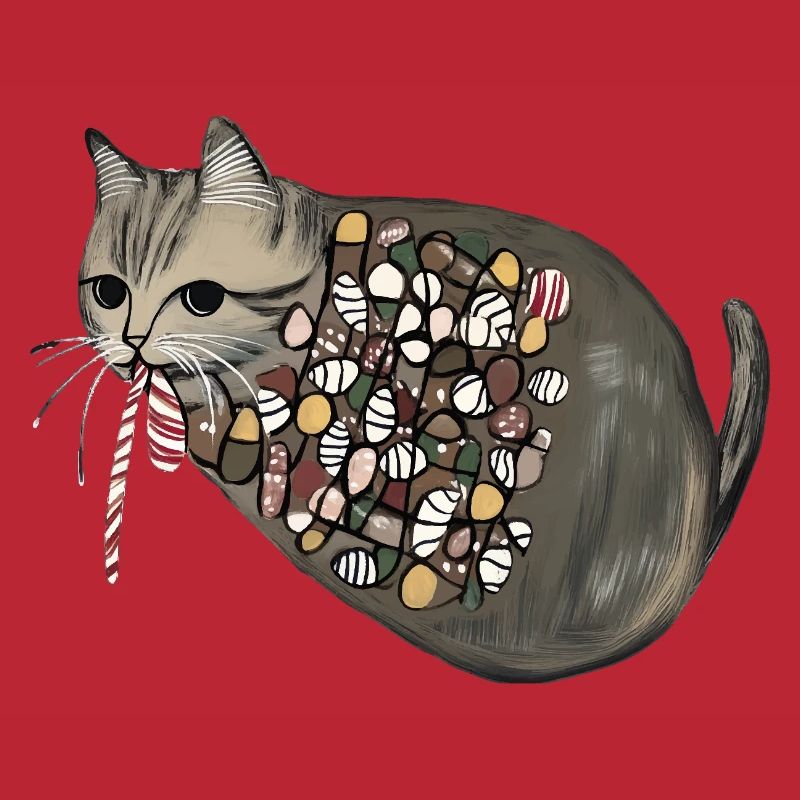 Candy Pattern Candy Cat