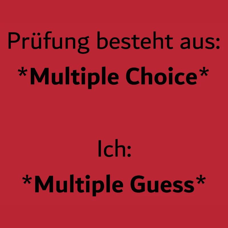 Unispruch "Multiple Choice" Geschenk, Studenten