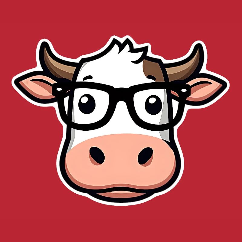 Vache avec des lunettes