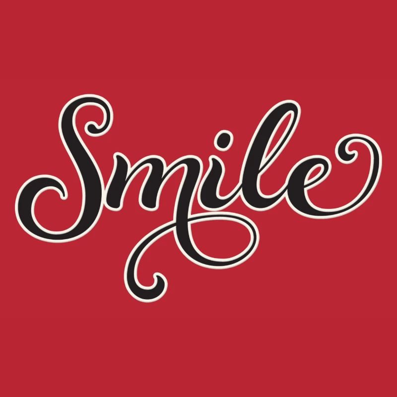 Smiling Script Lettering Smile
