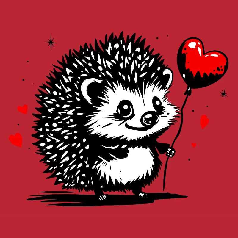 Igel mit Herz Luftballon - Heartful Creatures