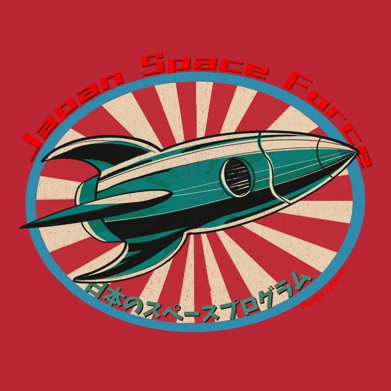 Fusée spatiale rétro - Japan Space Force