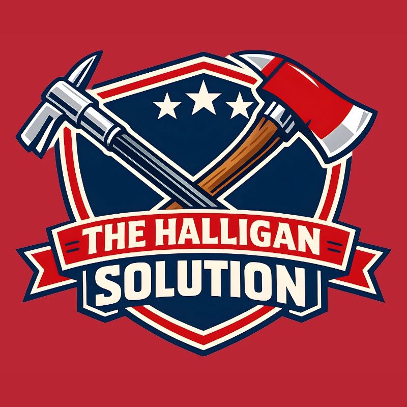 Halligan Solution Schild Grafik
