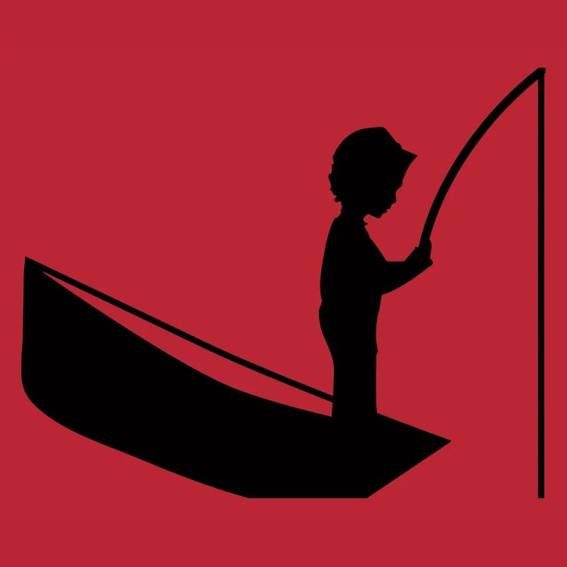 Un garçon avec une pêche